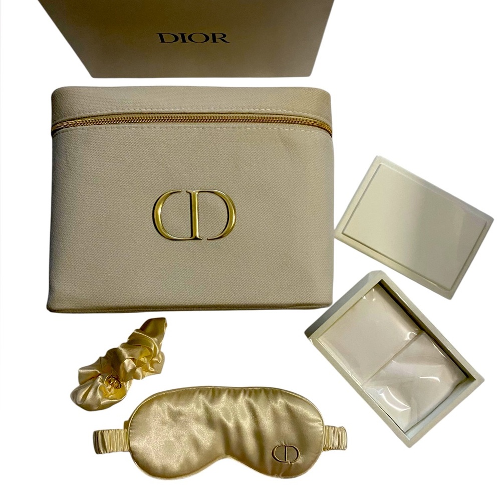 Dior Lifestyle Vanity Bag Set with Acrylic Box, Sleep Mask & Scrunchie
